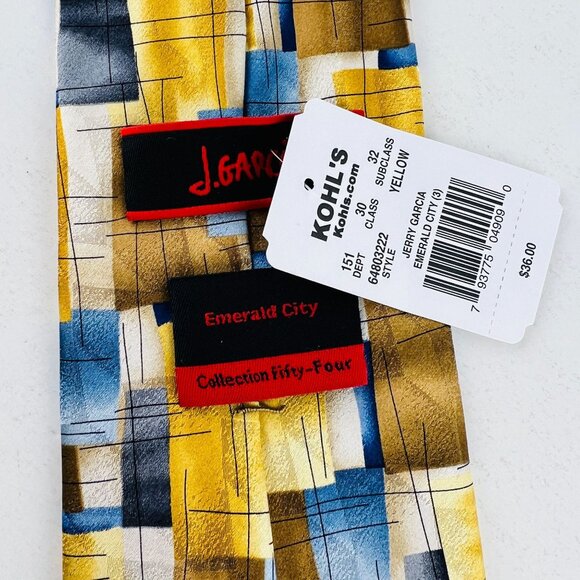 Jerry Garcia Emerald City Collection Fifty-Four Necktie Tie 100% Silk - Picture 4 of 5